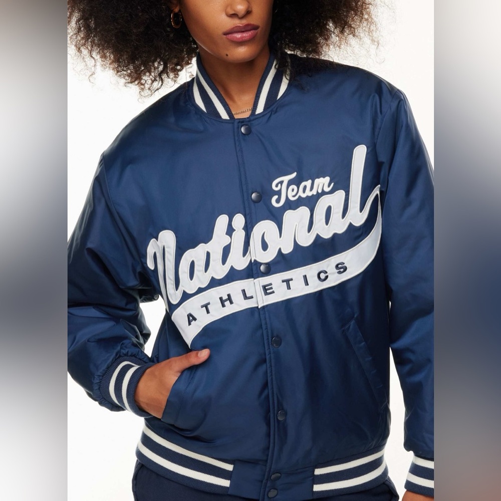 Aritzia Blue Varsity Jacket
